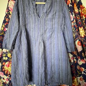 CP Shades Blue Pintuck Blouse